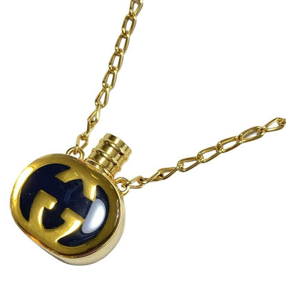 Gucci Necklace Interlocking G Gold X Black Perfume Bottle