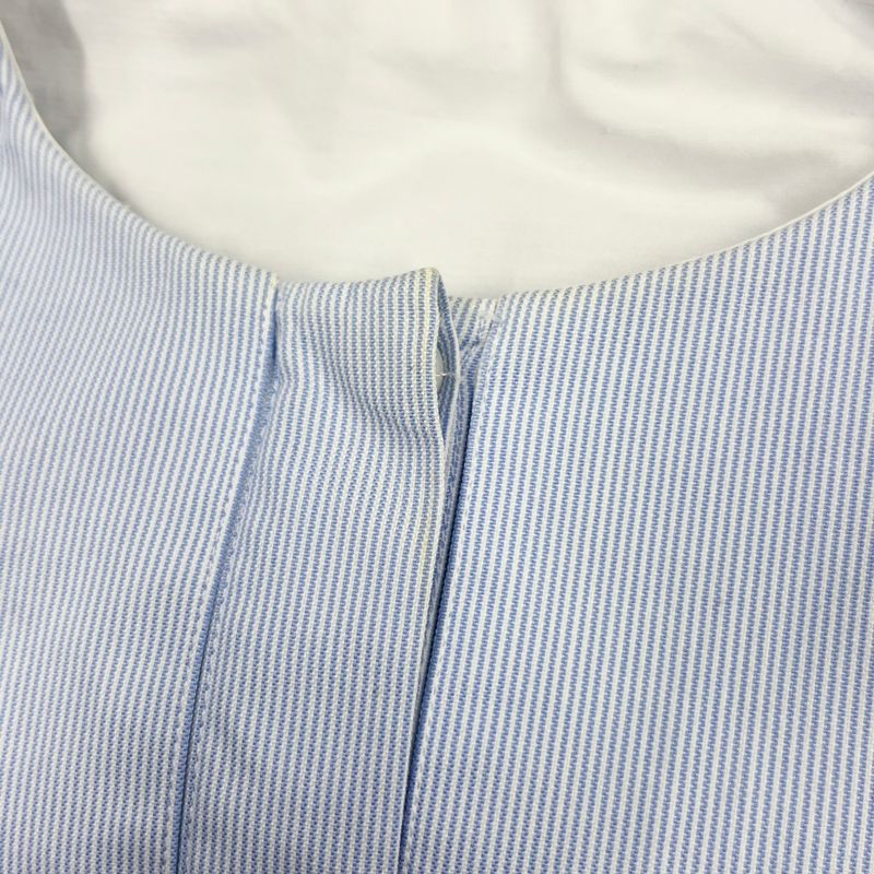 Celine Collarless Striped Shirt 2 0bb5 7161 Blue 36