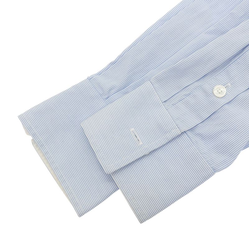 Celine Collarless Striped Shirt 2 0bb5 7161 Blue 36