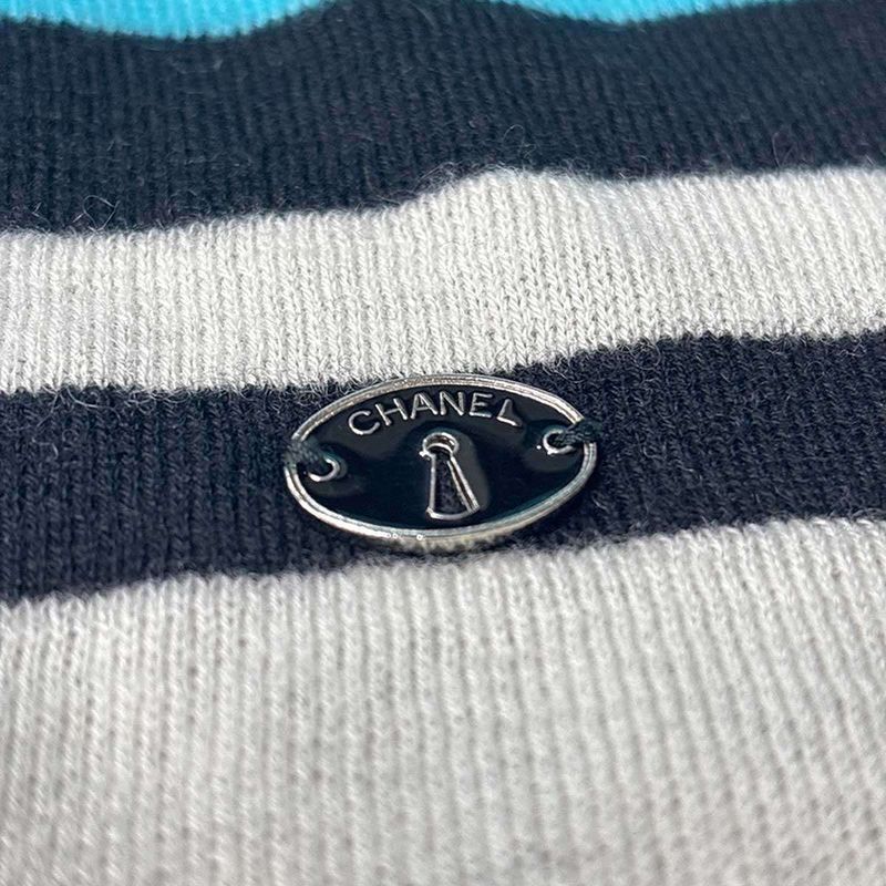 Chanel 2007aw Cashmere Knit Vest P31884k00640 Mixed Color 38