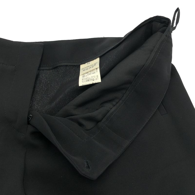 Hermes Silk Wide Trouser Pants Black 44