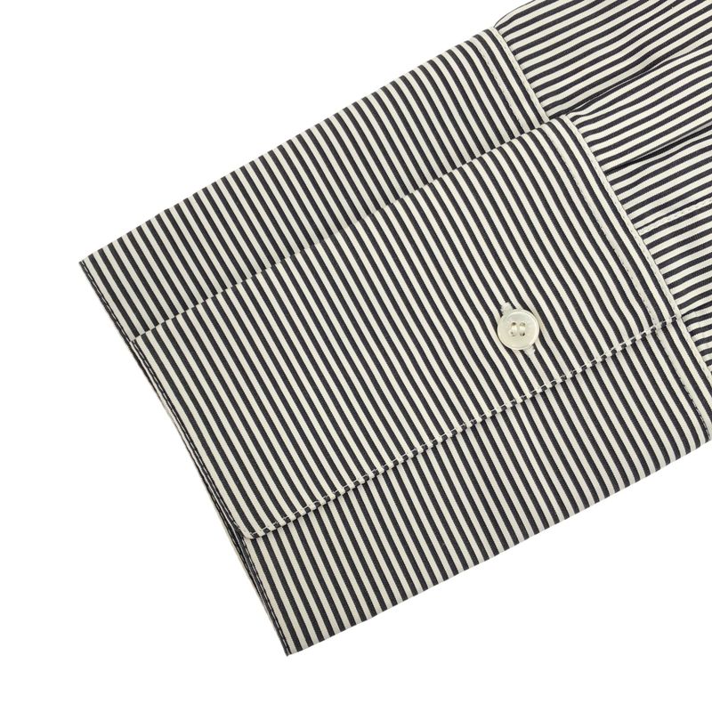 Celine by Phoebe Philo Celine Phoebe Philo Collarless Striped Tuxedo Shirt 2