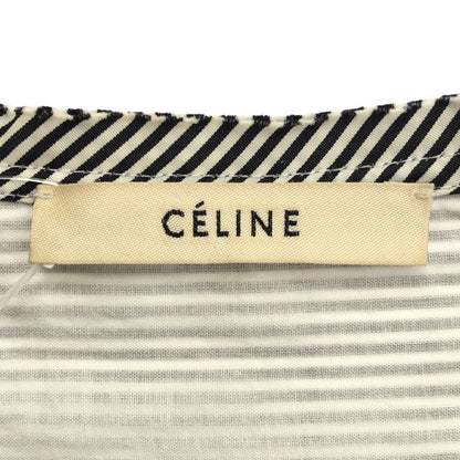 Celine by Phoebe Philo Celine Phoebe Philo Collarless Striped Tuxedo Shirt 2