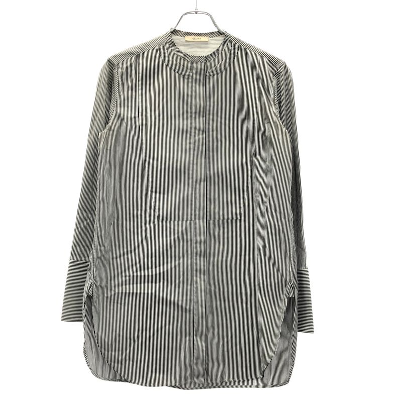 Celine by Phoebe Philo Celine Phoebe Philo Collarless Striped Tuxedo Shirt 2