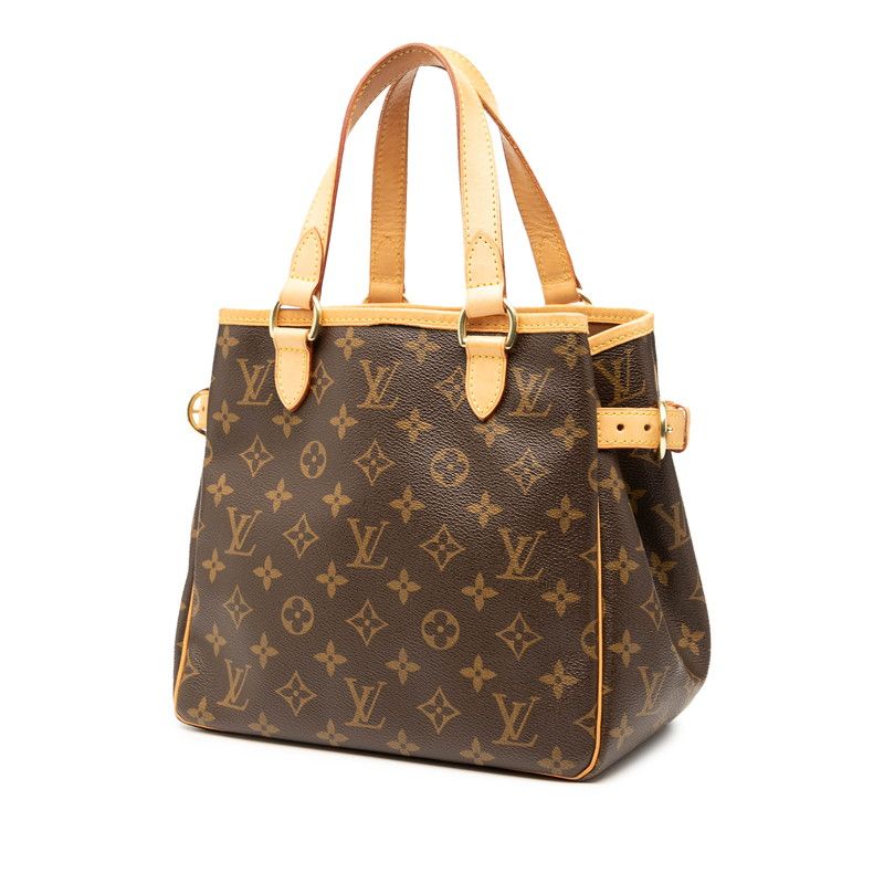 Louis Vuitton Monogram Batignolles Handbag Tote Bag M51156 Brown PVC Leather