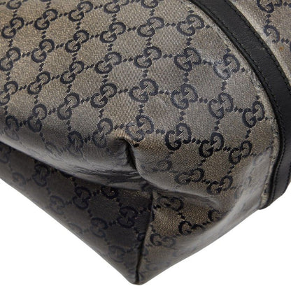 Gucci GG Crystal 197954 Gray Black PVC Leather Women's Gucci