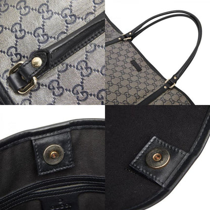 Gucci GG Crystal 197954 Gray Black PVC Leather Women's Gucci