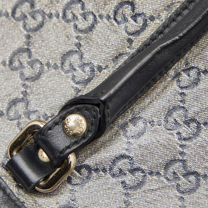 Gucci GG Crystal 197954 Gray Black PVC Leather Women's Gucci