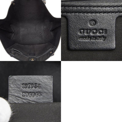 Gucci GG Crystal 197954 Gray Black PVC Leather Women's Gucci