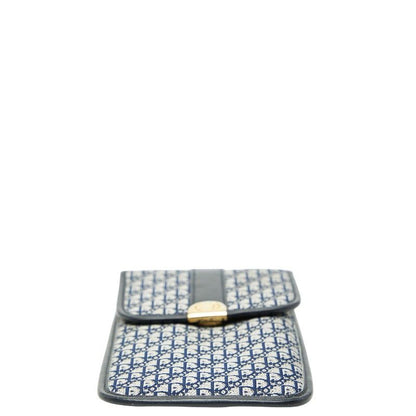 Dior Trotter Glasses Case Pouch Navy Canvas Leather Women's Dior