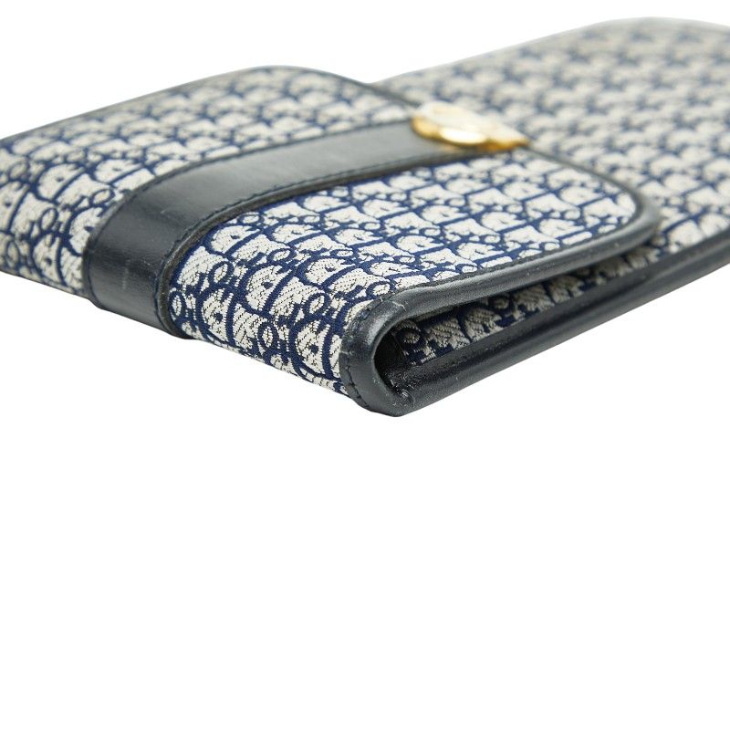 Dior Trotter Glasses Case Pouch Navy Canvas Leather Women's Dior