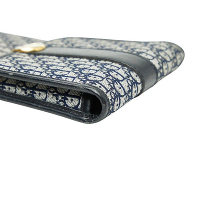 Dior Trotter Glasses Case Pouch Navy Canvas Leather Women's Dior