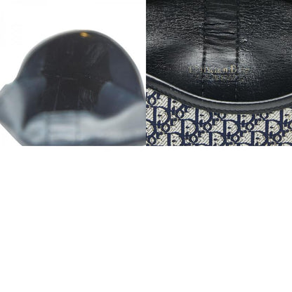 Dior Trotter Glasses Case Pouch Navy Canvas Leather Women's Dior