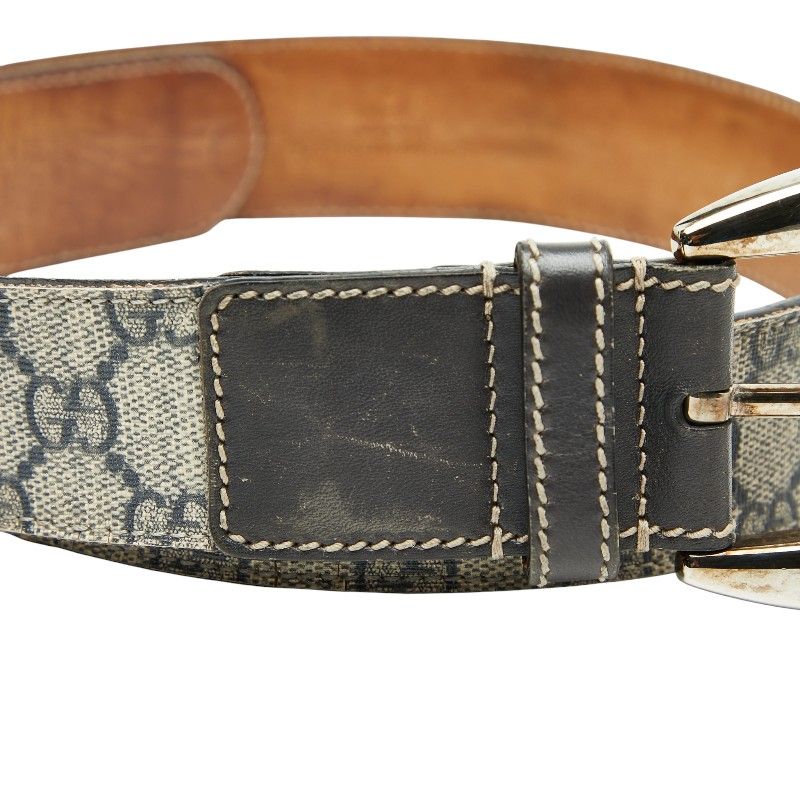 Gucci GG Supreme Belt 80 32 246380 Beige Brown PVC Leather Women's Gucci