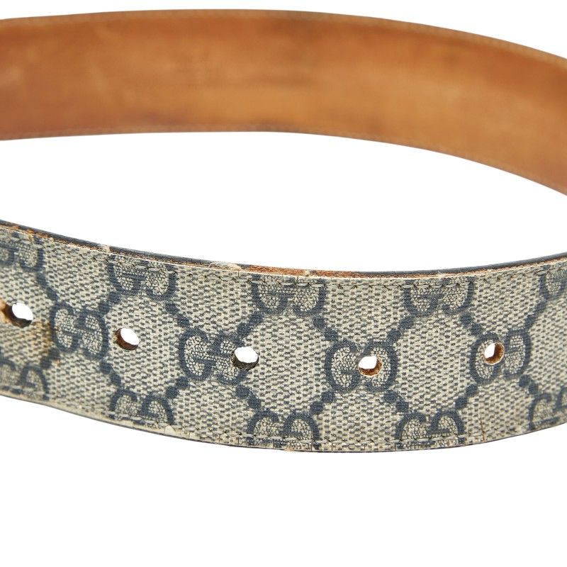 Gucci GG Supreme Belt 80 32 246380 Beige Brown PVC Leather Women's Gucci