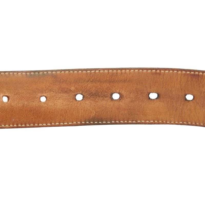 Gucci GG Supreme Belt 80 32 246380 Beige Brown PVC Leather Women's Gucci