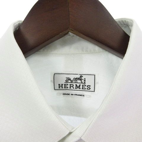 Hermes Dress Shirt Serie Button Long Sleeve Light Blue 39