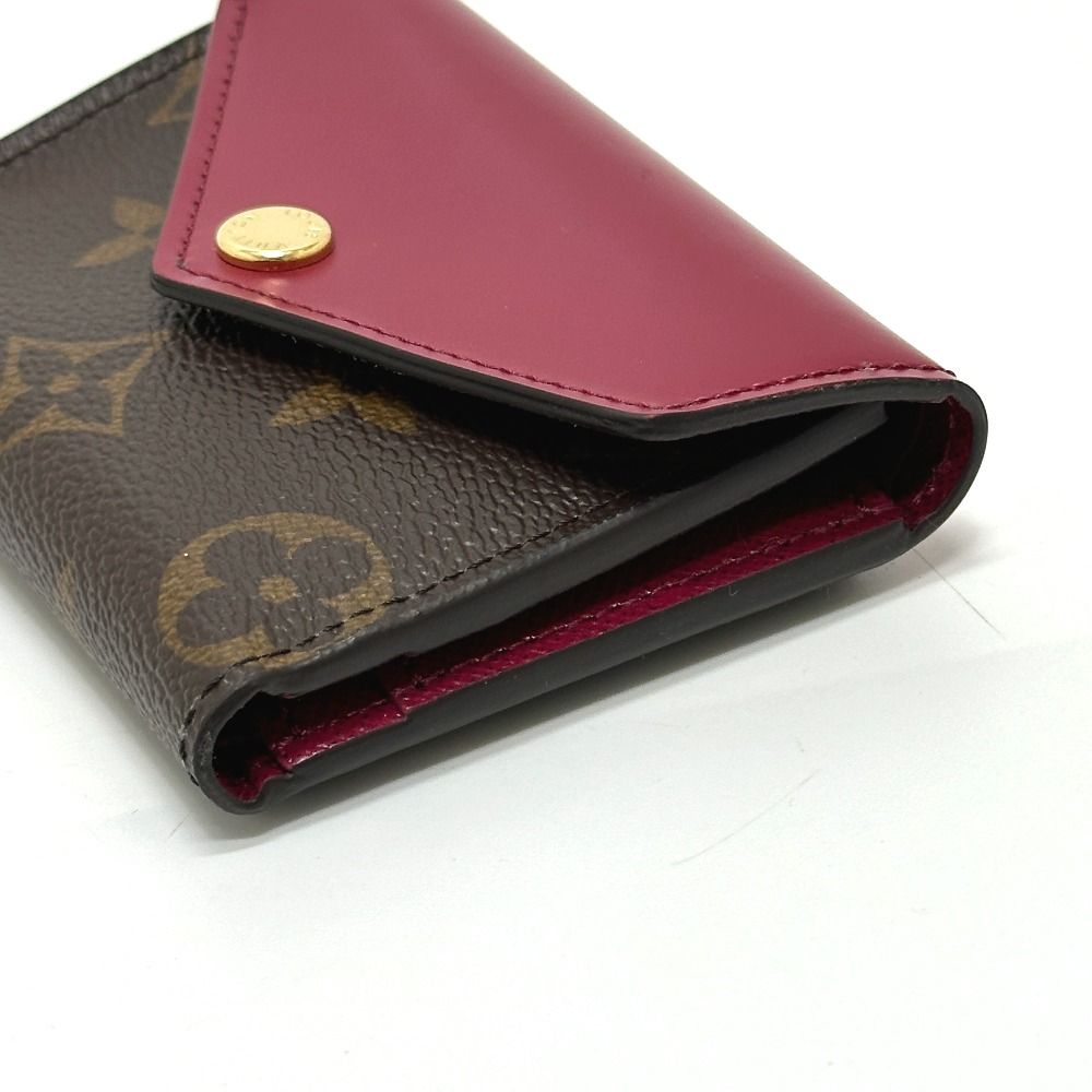 Louis Vuitton Trifold Wallet Portefeuille Zoe M62932 Monogram Canvas Brown X