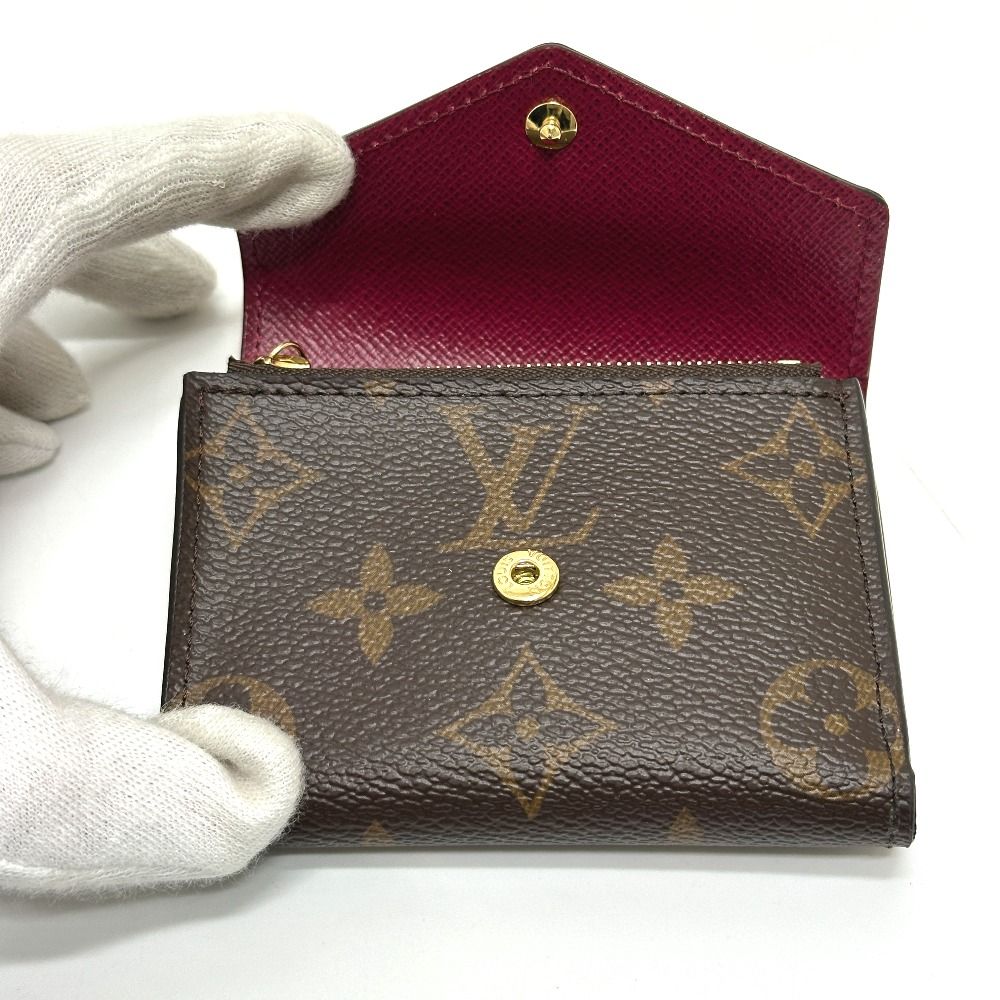 Louis Vuitton Trifold Wallet Portefeuille Zoe M62932 Monogram Canvas Brown X