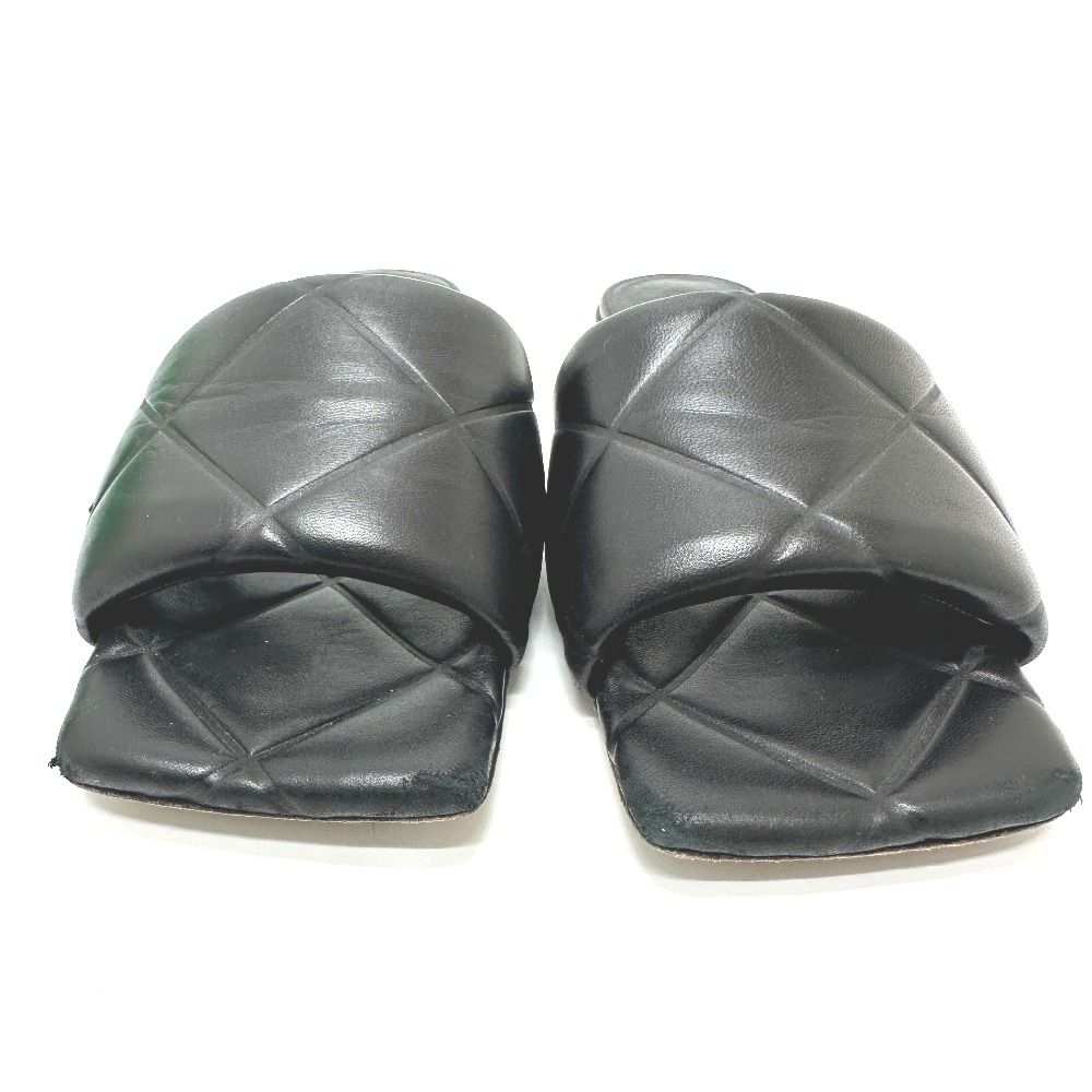 Bottega Veneta Sandals Rubber Lido Flat Rubber Lido 639940 Leather Black