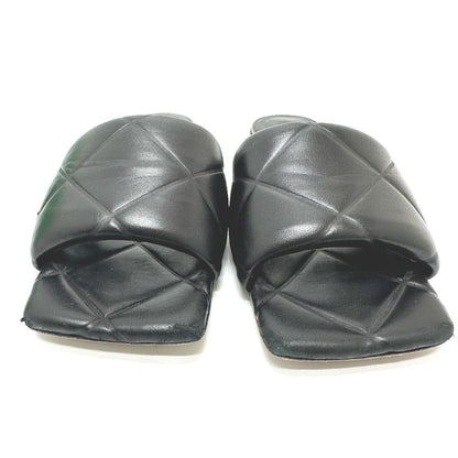 Bottega Veneta Sandals Rubber Lido Flat Rubber Lido 639940 Leather Black