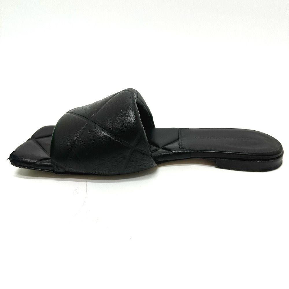 Bottega Veneta Sandals Rubber Lido Flat Rubber Lido 639940 Leather Black