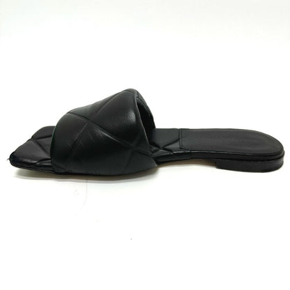 Bottega Veneta Sandals Rubber Lido Flat Rubber Lido 639940 Leather Black