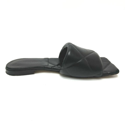 Bottega Veneta Sandals Rubber Lido Flat Rubber Lido 639940 Leather Black