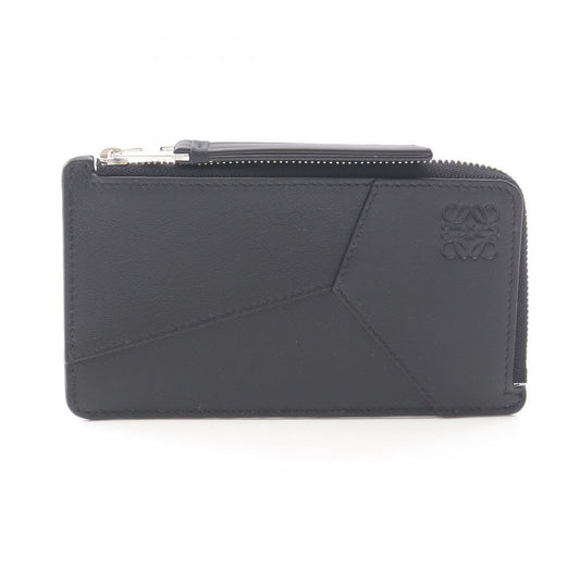 Loewe Coin Case Puzzle Long Coin Card Holder C510g17x051100 Black Leather Card