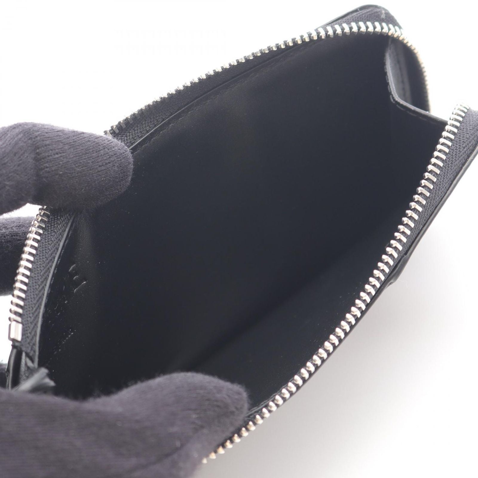 Loewe Coin Case Puzzle Long Coin Card Holder C510g17x051100 Black Leather Card