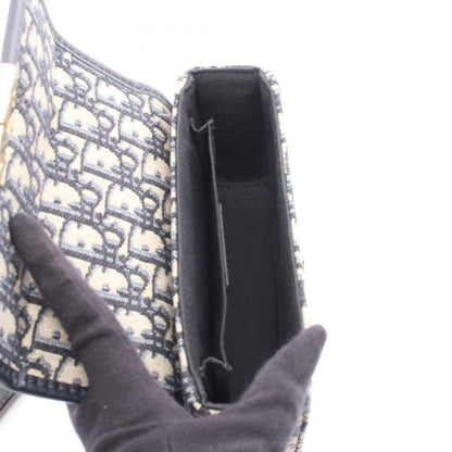 Dior Shoulder Bag 30 Montaigne Box Bag Oblique Jacquard Navy Canvas Leather