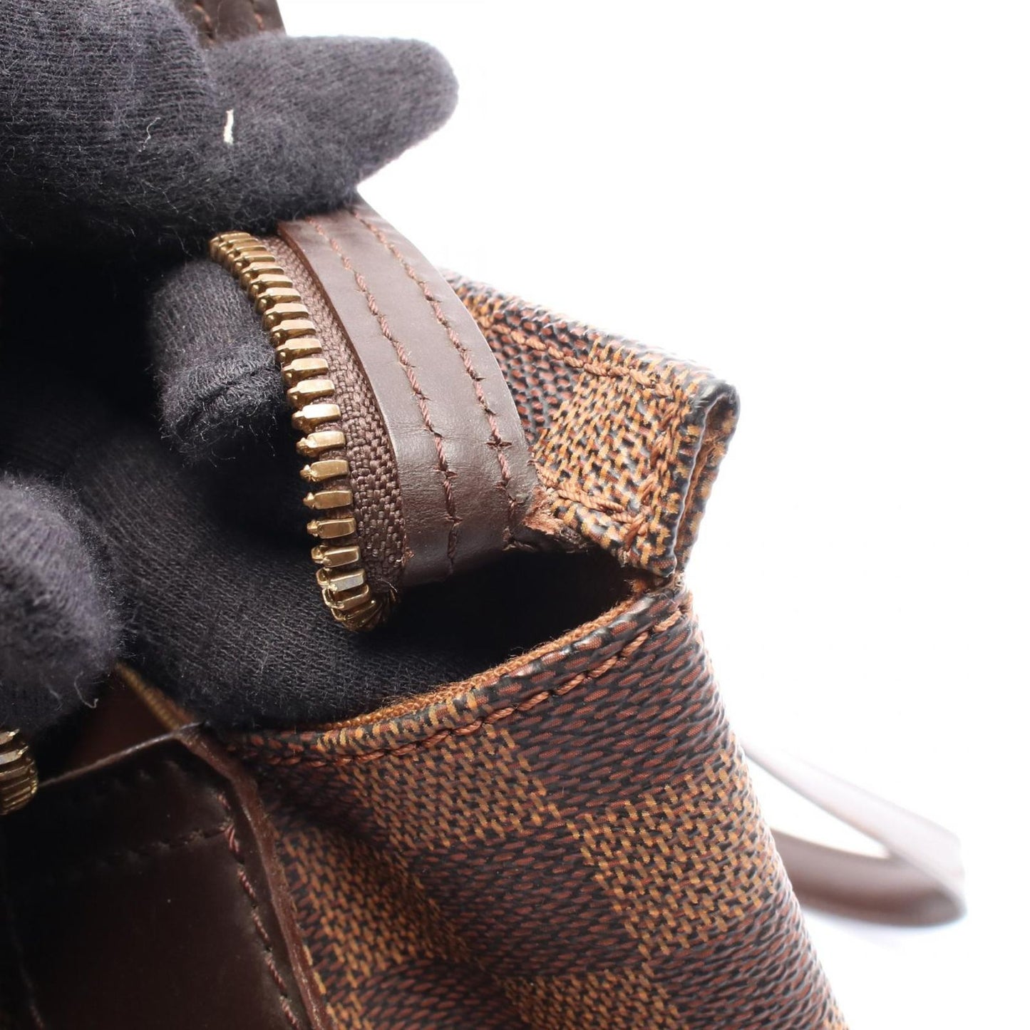 Louis Vuitton Tote Bag Chelsea Damier Ebene N51119 PVC Coated Canvas Leather