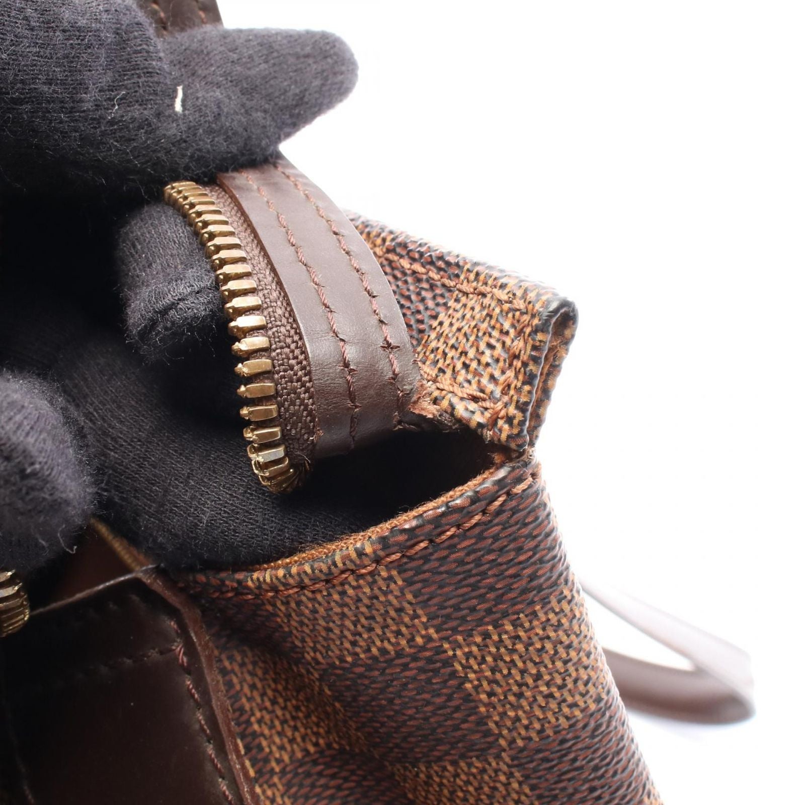 Louis Vuitton Tote Bag Chelsea Damier Ebene N51119 PVC Coated Canvas Leather