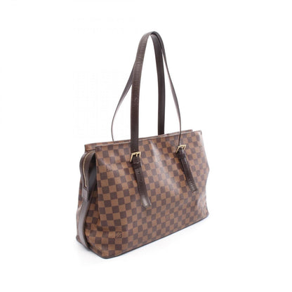 Louis Vuitton Tote Bag Chelsea Damier Ebene N51119 PVC Coated Canvas Leather