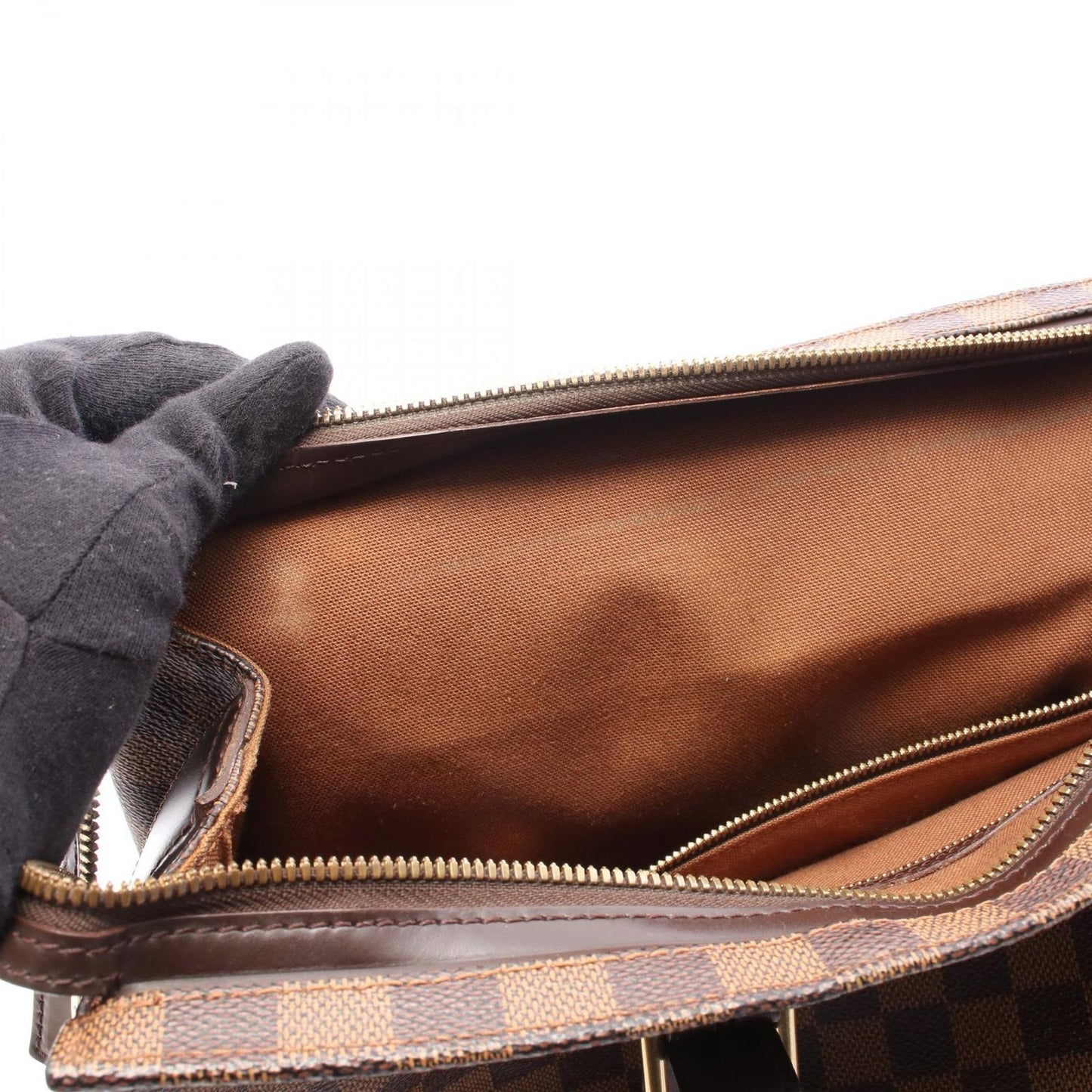 Louis Vuitton Tote Bag Chelsea Damier Ebene N51119 PVC Coated Canvas Leather