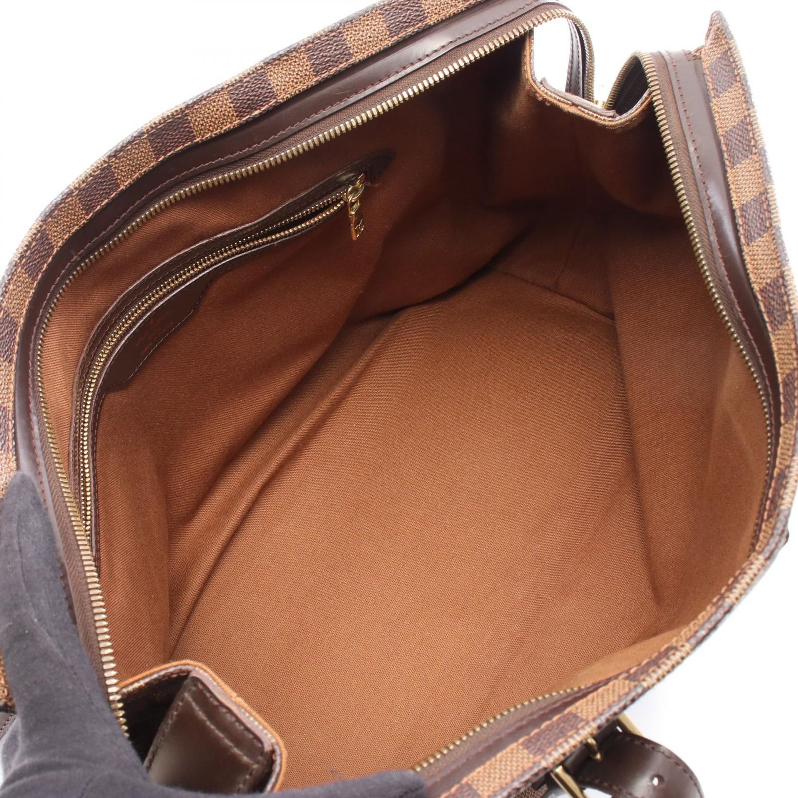 Louis Vuitton Tote Bag Chelsea Damier Ebene N51119 PVC Coated Canvas Leather