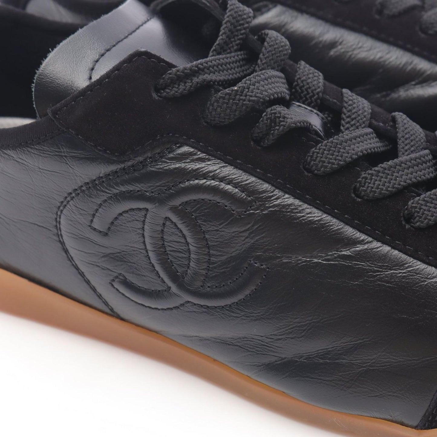 Chanel Sneakers Coco Mark Leather Suede Sneakers Ladies Unused