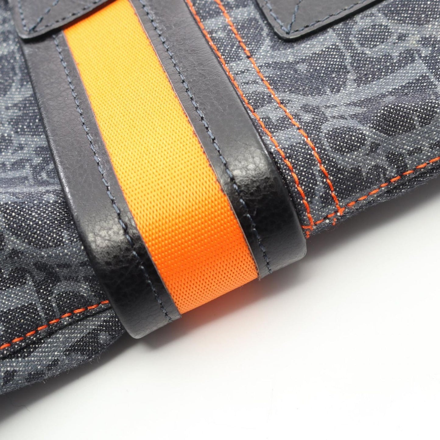 Dior Tote Bag Flightline Trotter Indigo Blue/orange Denim Leather