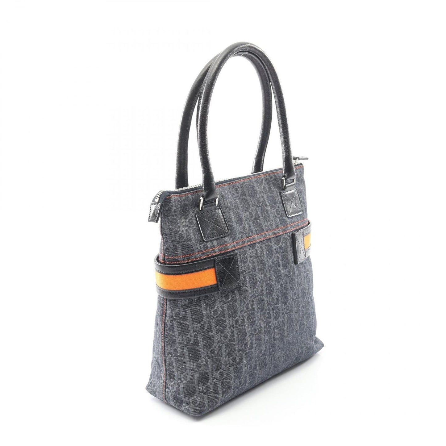 Dior Tote Bag Flightline Trotter Indigo Blue/orange Denim Leather