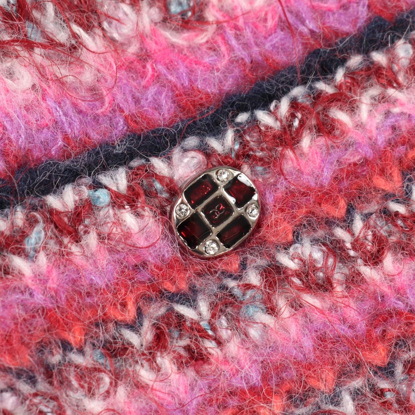 Chanel Knit Coco Mark Button P72980k10502 Silk Wool Knit Ladies a