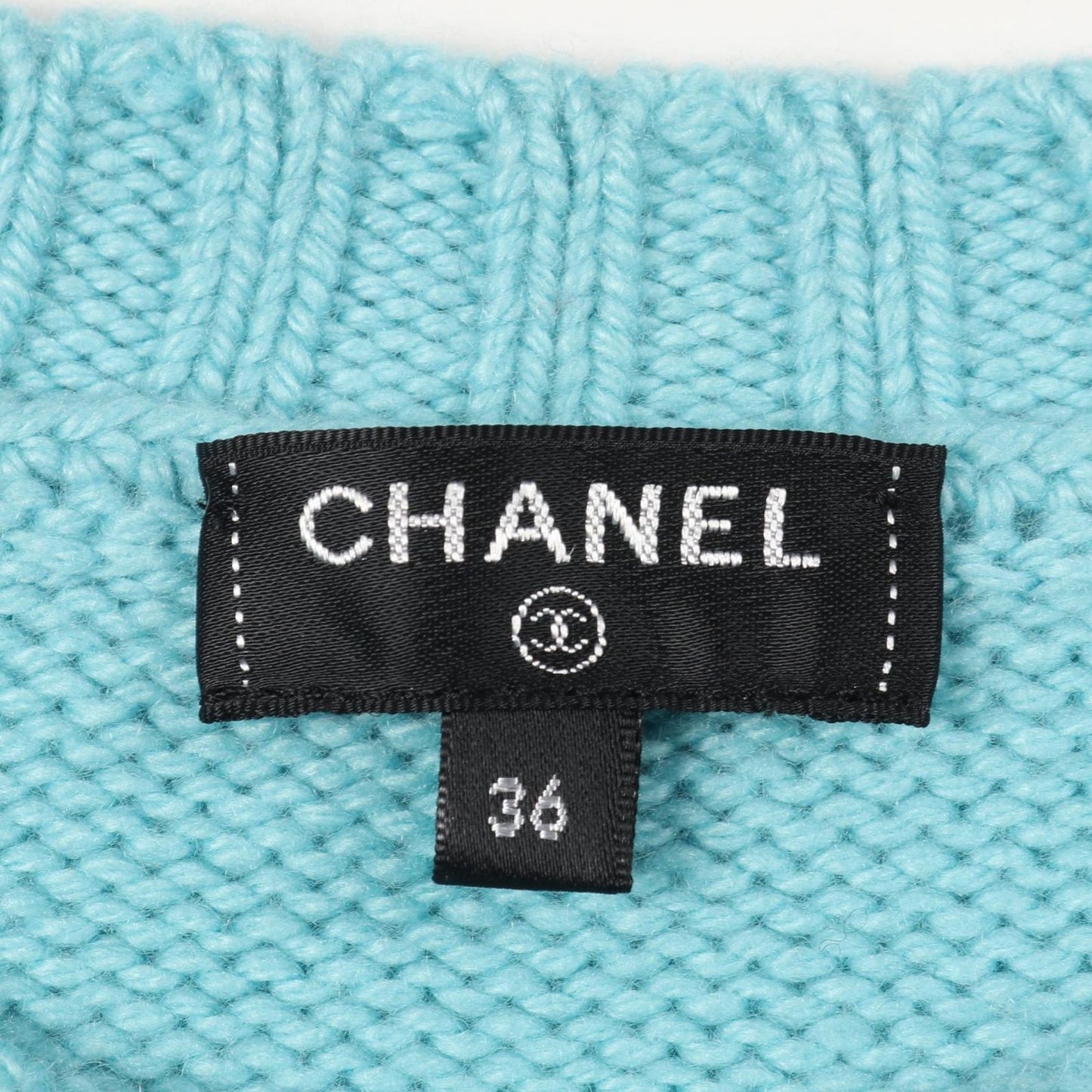 Chanel Knit P65189k61044 20b Cashmere Knit Women's a