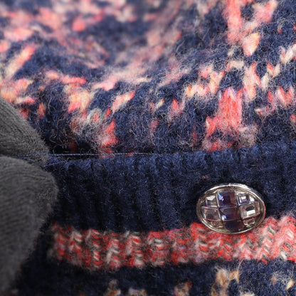 Chanel Cardigan Coco Mark Button Cashmere Wool Cardigan Women's a