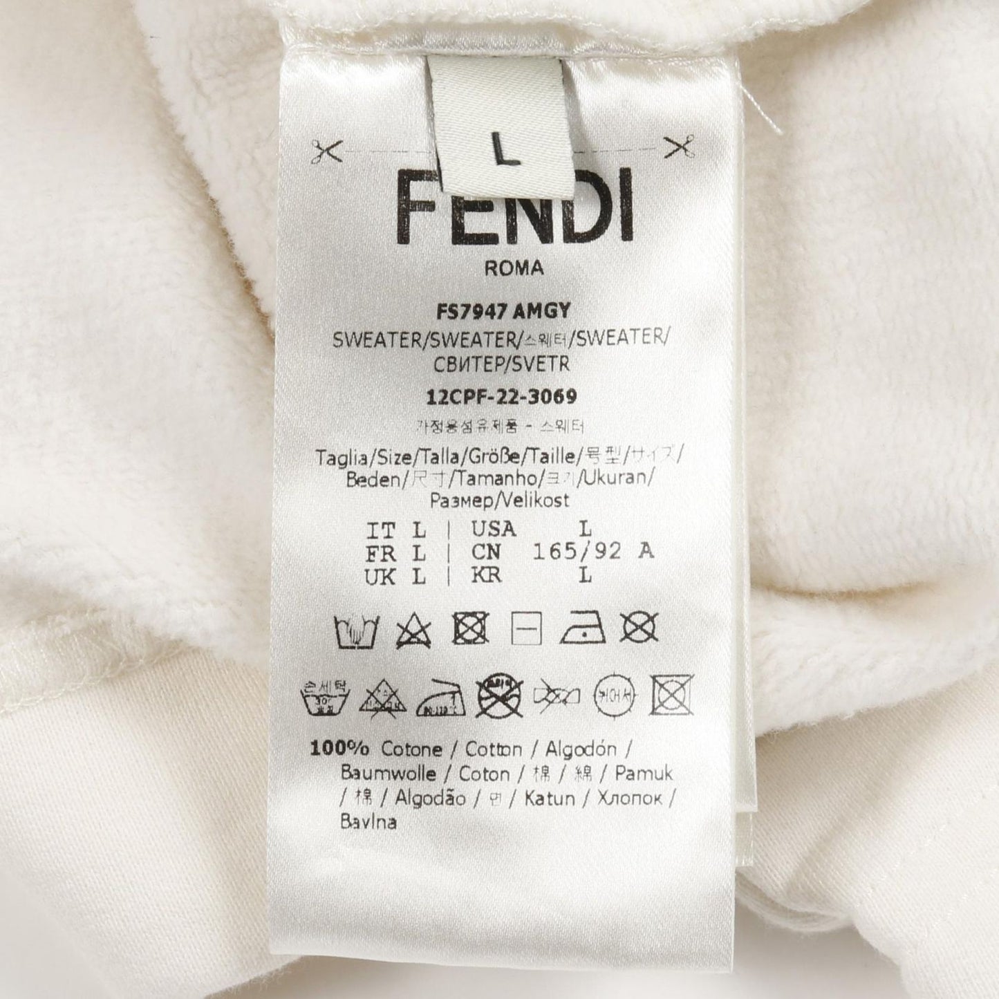 Fendi Sweat Fs7947 Amgy Cotton Sweat Women's a