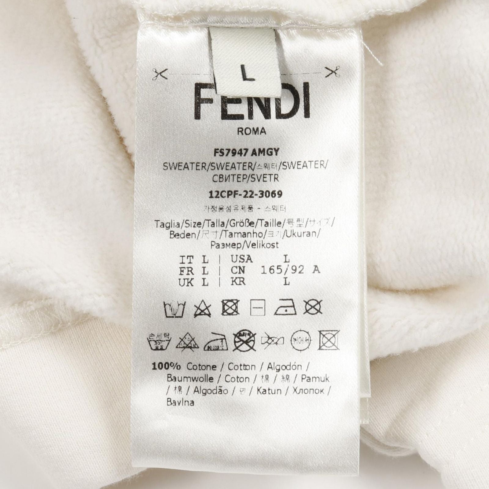 Fendi Sweat Fs7947 Amgy Cotton Sweat Women's a