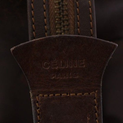 Celine C Macadam Vintage Shoulder Bag Canvas Leather Beige Bm • OH