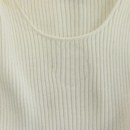 Chanel Knit Cut and Sew Sleeveless Rib 44 White P12813v00557 An30