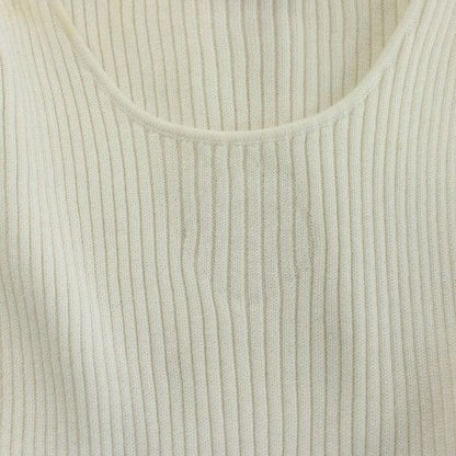 Chanel Knit Cut and Sew Sleeveless Rib 44 White P12813v00557 An30