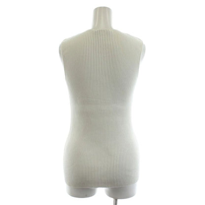 Chanel Knit Cut and Sew Sleeveless Rib 44 White P12813v00557 An30