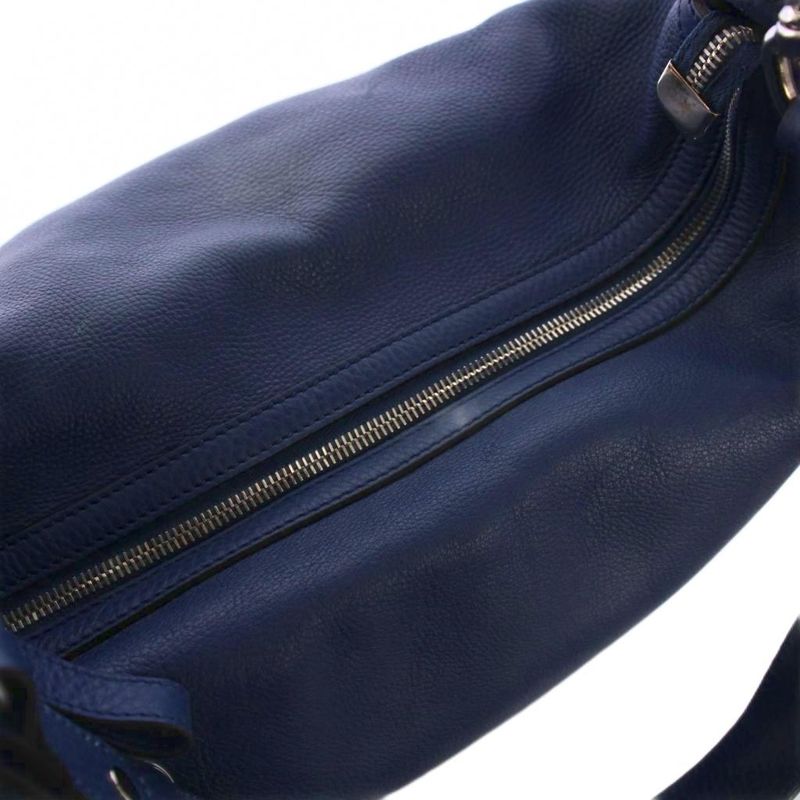 Gucci Icon Bit Tote Bag Handbag Leather Blue 232950 KH • OH