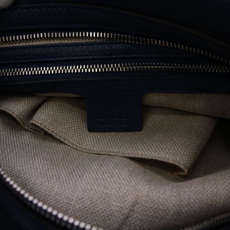 Gucci Icon Bit Tote Bag Handbag Leather Blue 232950 KH • OH